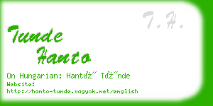 tunde hanto business card